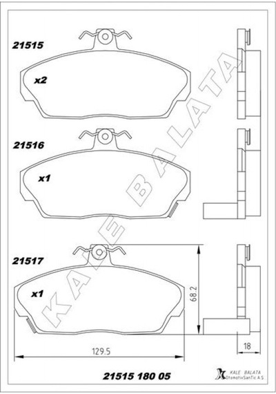 Ön - 349 - Fren Balata Honda Cıvıc 1.6l D16 Vtec Vtı 01-05 / 1.6l D16a - Mıxdepo - Euro 96-99 Ön Fren
