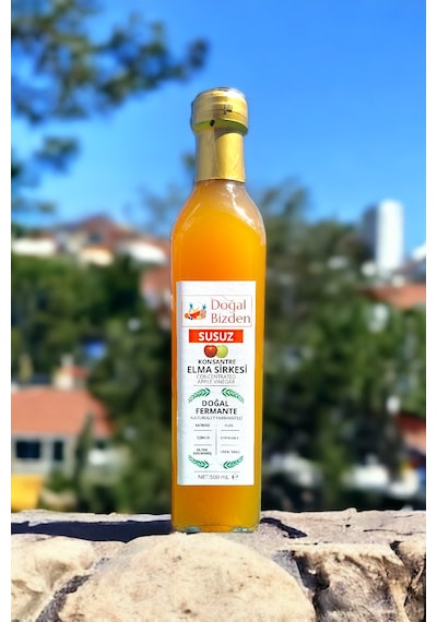 Doğal Bizden Doğal Fermantasyon Susuz Konsantre Elma Sirkesi 500 ML