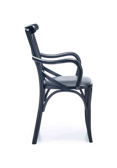 Gazzini Kolçaklı Thonet Sandalye Siyah