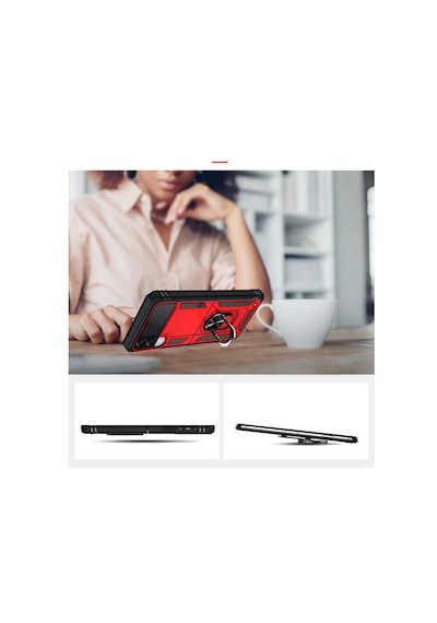 Mobilteam Galaxy Uyumlu Z Flip 3 Kılıf Vega Kapak - Siyah Siyah