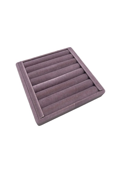 Yerli Üretim Süet Kumaş Lila Renk 15 Cm / 15 Cm Yüzük Sergileme Standı Çok Renkli