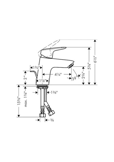 Hansgrohe Logis Modern Düşük Akışlı Su Tasarruflu 1 Kollu 1 12,7 Diğer 63291740