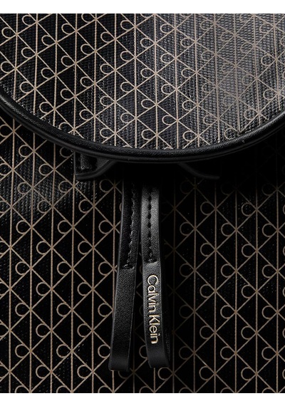Calvin Klein Kadın Emblem Aop Mini Sırt Çantası-14748 Siyah