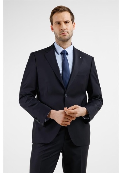 İmza Lacivert Mono Yaka 6 Drop Comfort Fit Tam Astar Yünlü Takım Elbise 1001255178