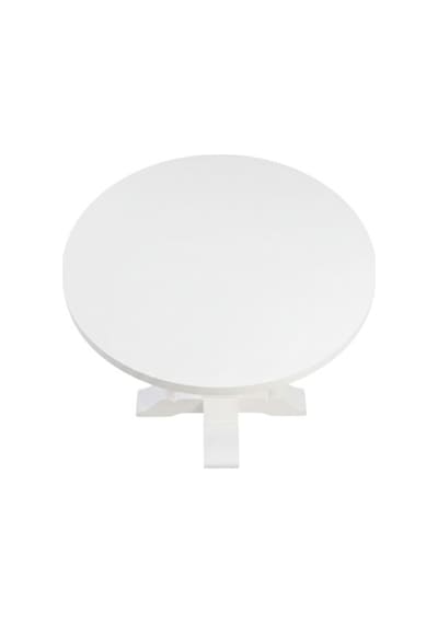 Orleans Fransız Still Yuvarlak Ahşap Yemek Masası 90x90 Beyaz