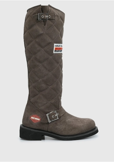 Harley Davidson Laconia Hi 646 Grey Süet Kadın Çizme Gri