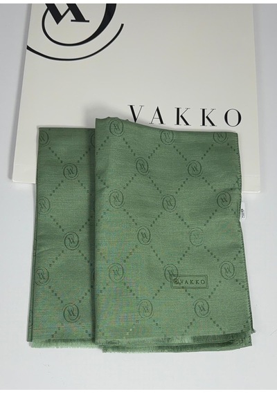 Pamuk İpek Şal - 68 X 200 - 6356 Yeşil