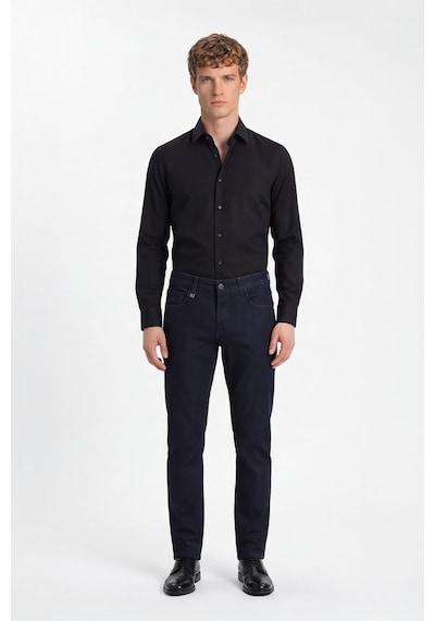Sabri Özel Erkek Lacivert Normal Kesim Regular Fit Beş Cep Normal Bel Denim Pantolon