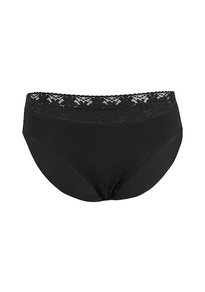 6 Adet Yıldız Bayan Likralı Dantelli Bikini Külot Siyah 3528 Siyah