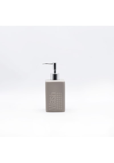 Seramik Sıvı Sabunluk Bej Modern 7x7x17cm 300ml Banyo Seti