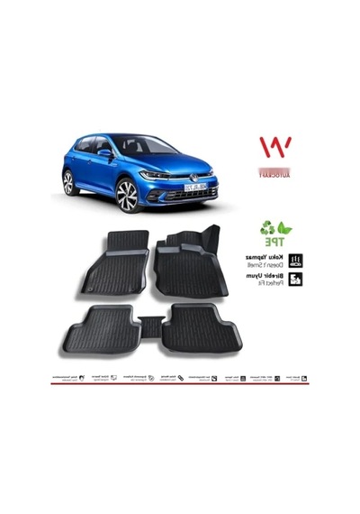 2021 Sonrası Volkswagen Polo İçin 3d Havuzlu Paspas Açık Bej