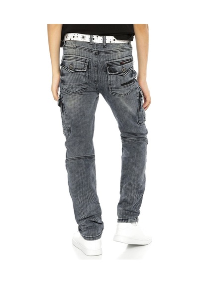 Cipo & Baxx Cdk111 Biker Stil Kargo Cep Çocuk Kot Pantolon 001