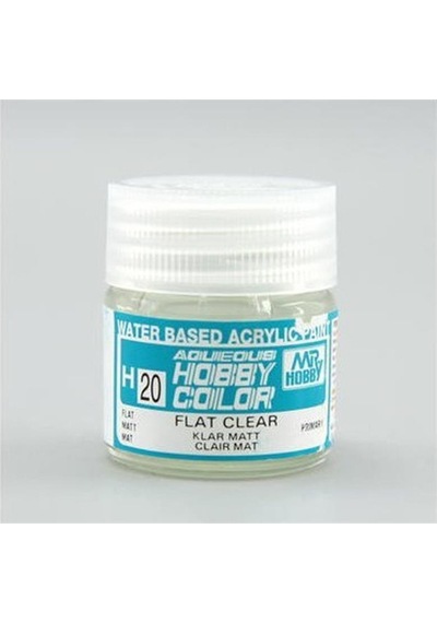 10 Ml. Flat Clear Aqueous Serisi Maket Boyası, Mr.hobby H020 Standart