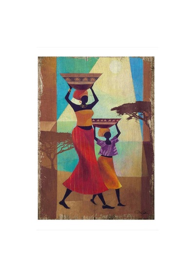 Bedeko Afrikalı Kadınlar Tasarım Mdf Tablo 35 Cm X 50 Cm