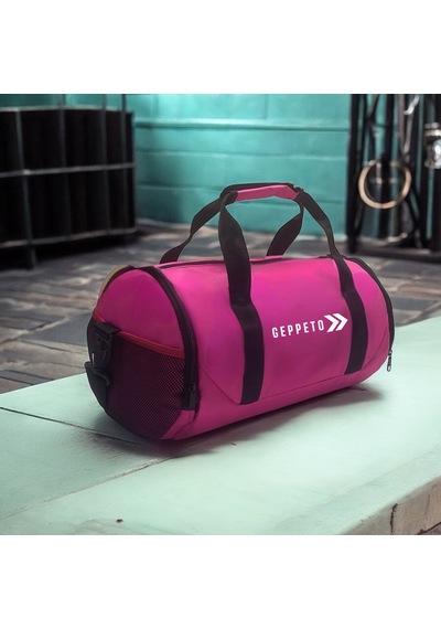 My Geppeto Bag Unisex Fitness Silindir Spor Çantası Pembe