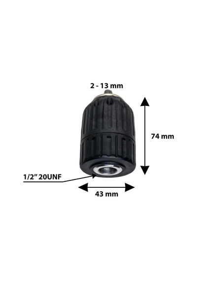 Master 530251 Anahtarsız Plastik Mandren 2-13mm 1/2" - 20 Unf