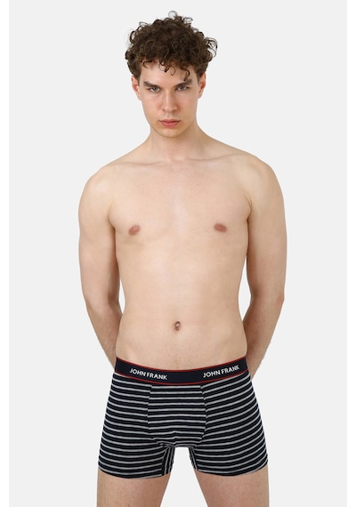 John Frank Pamuklu Logolu Boxer Erkek Boxer Jfbnsb02 Lacivert-gri