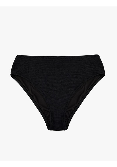 Koton Astarlı Yüksek Bel Dokulu Bikini Altı Siyah 5sak00014mm Siyah