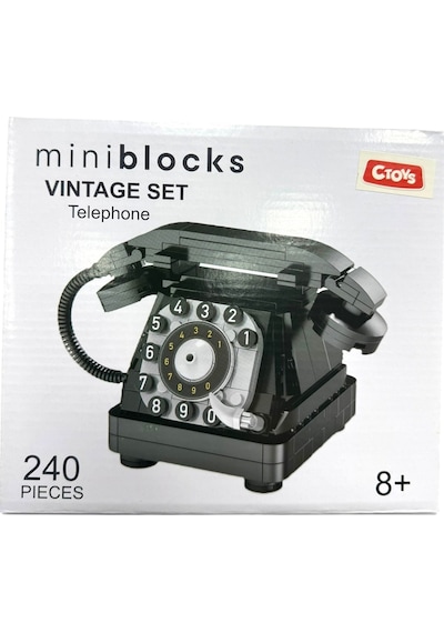 Miniblocks Vintage Çevirmeli Telefon Yapım Seti 240 Parça