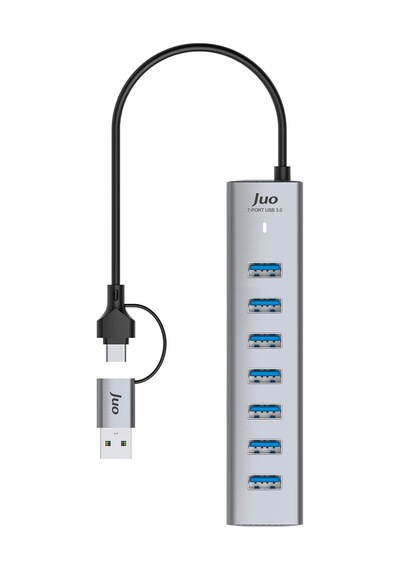 Juo Type-c Ve Usb-a 7 Portlu 7 Usb 3.0 5gbps Usb Hub Çoklayıcı Dönüştürücü