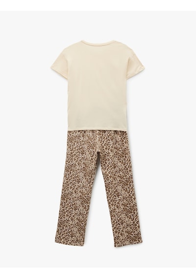 Koton Rahat Kalıp Pamuklu Örme Pijama Takımı Kahverengi Desenli 6wlk40271mk Kahverengi Koton Rahat Kalıp Pamuklu Örme Pijama Takımı Kahverengi Desenli 6wlk40271mk Kahverengi