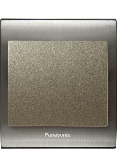Viko Panasonic Thea Blu Tekli Anahtar Çerçeve Inox+beyaz, Kapak Dore