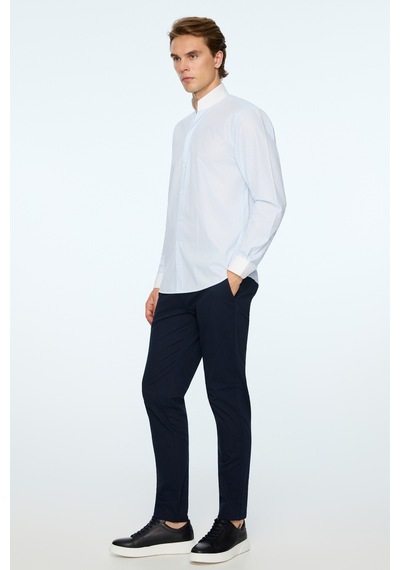 Morven Erkek A. Mavi Slim Fit Dik Yaka Gömlek 26mc004065311 A. Mavi