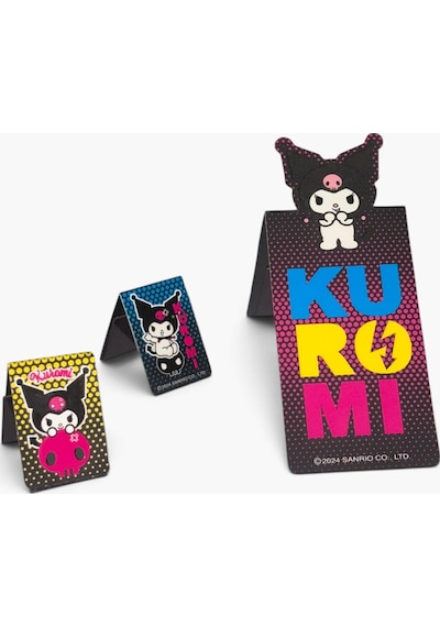 Bakgelal Sanrio Lisanslı Kuromi 3 Lü Manyetik Kitap Ayracı Seti Pop Art Tasarım - 9083902974021