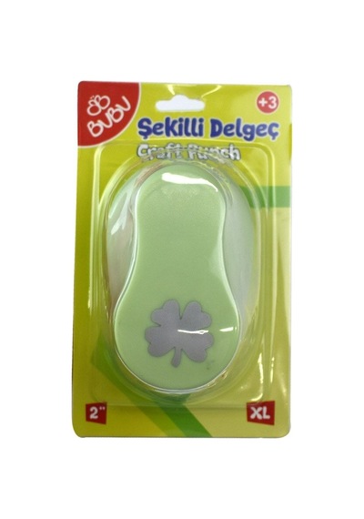 Bu-bu Şekilli Eva Ve Kağıt Delgeç Yonca Çok Renkli