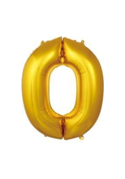 16 Inç 35 Cm Altın Rakam Folyo Balon 0 A