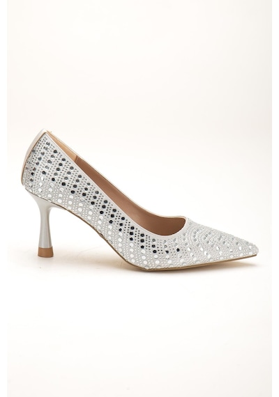 Dilimler Ayakkabı Gümüş Kadın Kadın Abiye Stiletto Topuklu Ayakkabı Taşlı İnce Topuklu-4283 Gümüş Dilimler Ayakkabı Gümüş Kadın Kadın Abiye Stiletto Topuklu Ayakkabı Taşlı İnce Topuklu-4283 Gümüş