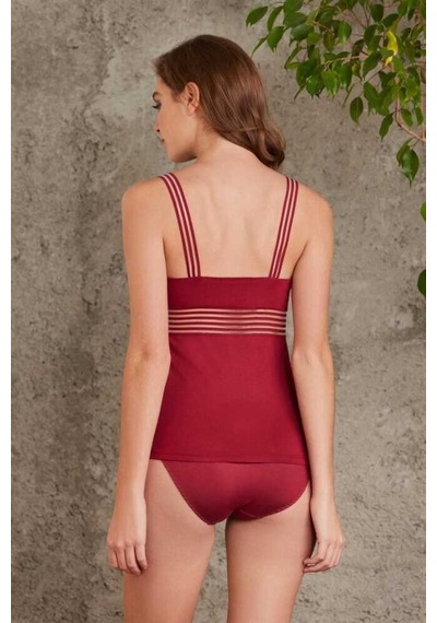 Pierre Cardin Bordo Penye Atlet Külot Kadın Iç Çamaşırı Takımı 300 001