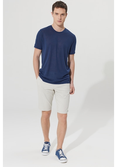 Ac&Co / Altınyıldız Classics Erkek Tas Slim Fit Dar Kesim Yan Cepli Armürlü Şort