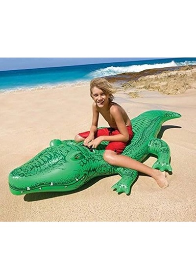 Intex Giant Gator Ride-on - Aufblasbarer Reittier - 203 X 114 Cm