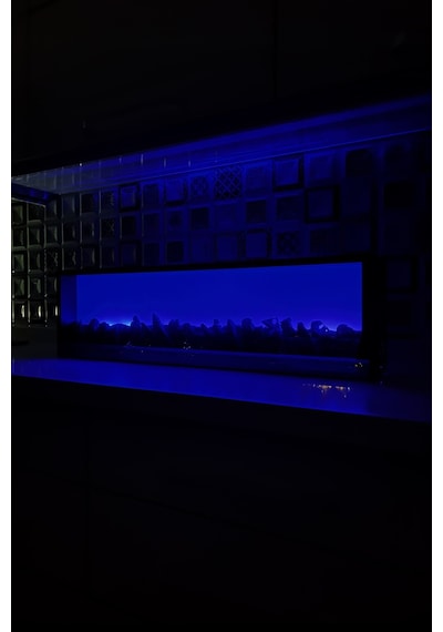 Arif Dekoratif Elektrikli Yapay Şömine - 100x25x15 Cm - Farklı Renk Modları, Kumandalı, Bluetooth
