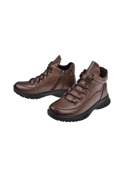 New Diamond Hakiki Deri Comfort Kısa Kadın Bot Nd-25604 Kahve