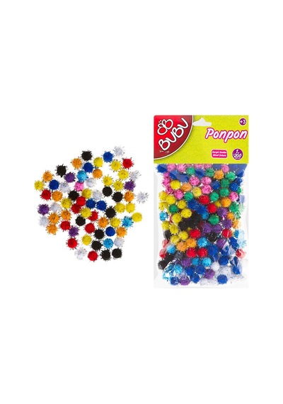 Bu-bu Pon Pon Simli 1 Cm 200 Lü Karma 10x10 Bubu00111