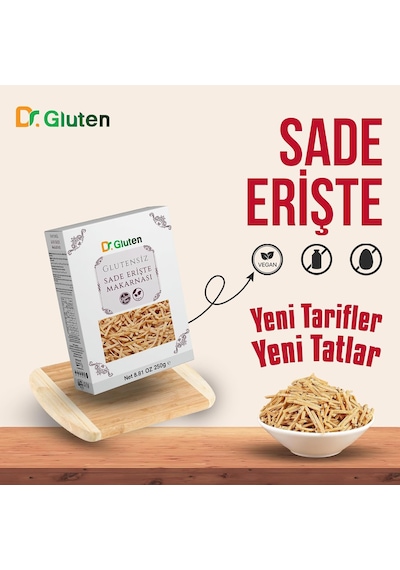 Dr. Gluten Glutensiz Sade Erişte Makarnası