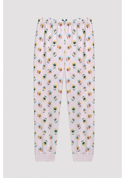 Powerpuff Girs Kız Çocuk Kısa Kollu Pijama Takımı Pudra