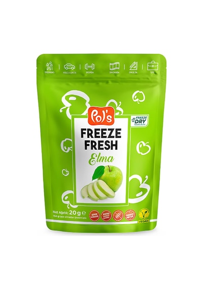 Pol's Freeze Fresh Dondurularak Kurutulmuş Elma 20 G 20 G
