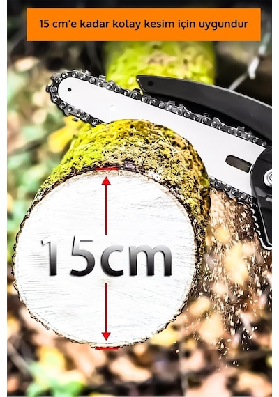 Prohummer Ph237 Şarjlı El Testeresi 15cm Pala Otomatik Yağlamalı Dijital Göstergeli