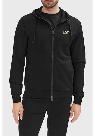 Ea7 Logolu Regular Fit Fermuarlı Kapüşonlu Erkek Eşofman Takımı Eşofman Takımı 8npv62 Pjvrz 0208 Siyah