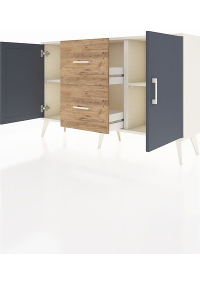 Arges Konsol 2 Raflı 2 Çekmeceli 2 Kapaklı 132x30x83 Aytaşı-antrasit/çam Antrasit/çam Arges Konsol 2 Raflı 2 Çekmeceli 2 Kapaklı 132x30x83 Aytaşı-antrasit/çam Antrasit/çam