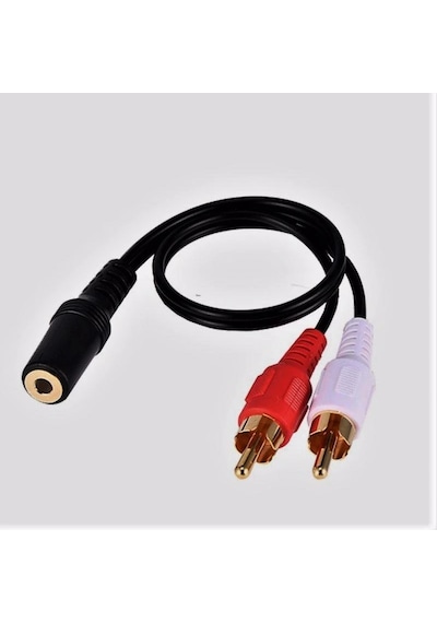 3.5mm Stereo Dişi 2 X Rca Erkek M Ses Kablosu