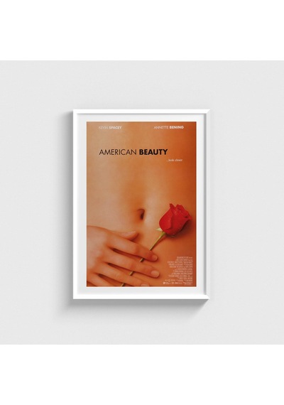American Beauty 1999 Film Posteri Tablo Çerçeveli Poster Duvar Dekorasyonu Beyaz Çerçeveli Tablo Beyaz Çerçeveli Tablo Dn11d258beyaz