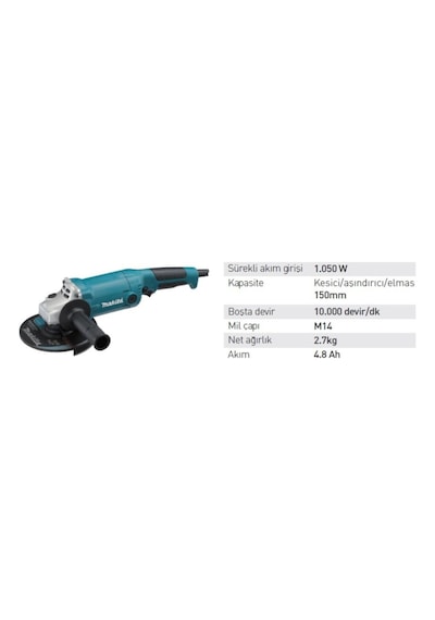 Makita Ga 6010 Avuç Taşlama 150 Mm
