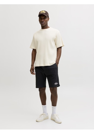 Jack & Jones Jack Jones Erkek Pamuklu Günlük Şort 12292136 Siyah