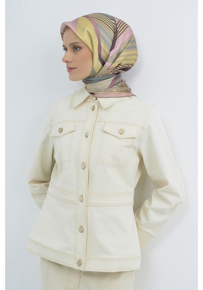 Armine Saf İpek Sura Eşarp-2026 İlkbahar-yaz- 952100d Pudra