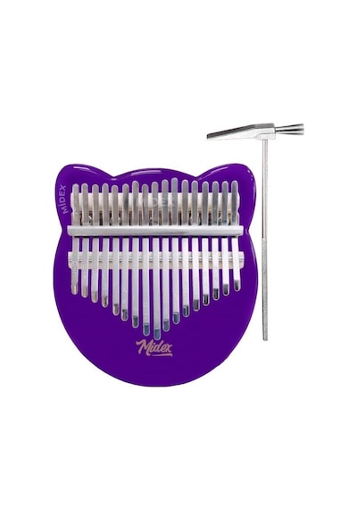 Midex KLX-660 Mor Renk Cam Kalimba 17 Tuşlu Full Set