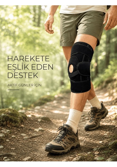 Mrcelikpazar Ligamentli Patella Dizlik Silikon Pedli Yan Destekli Ayarlanabilir Sporcu Dizliği Diğer
